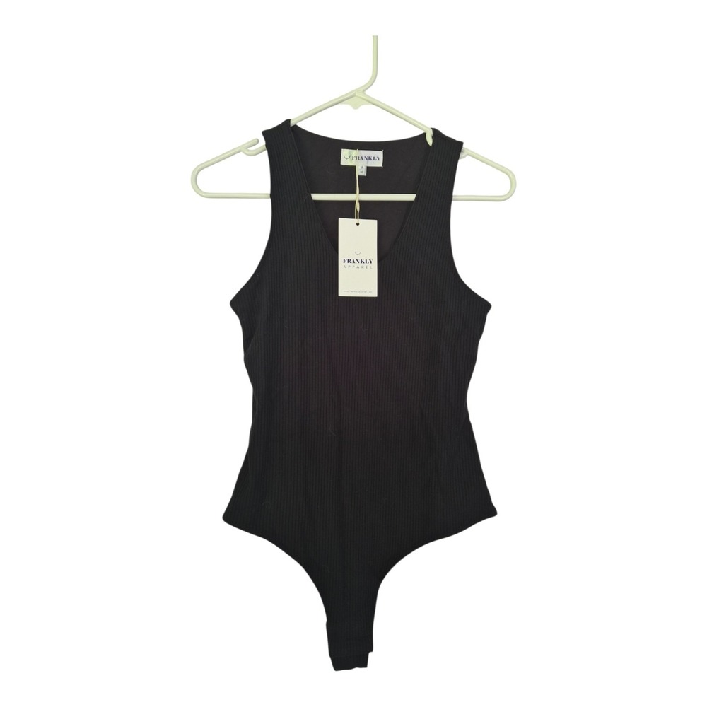 Frankly Apparel Women's Black Stretch Bodysuit Size Small - NWT